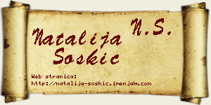 Natalija Šoškić vizit kartica